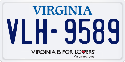 VA license plate VLH9589