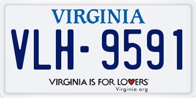 VA license plate VLH9591