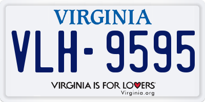 VA license plate VLH9595