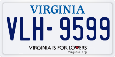 VA license plate VLH9599