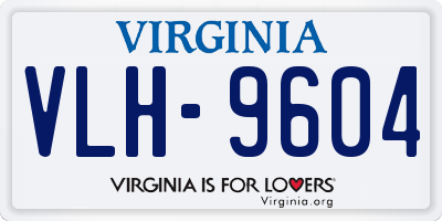 VA license plate VLH9604