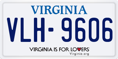 VA license plate VLH9606
