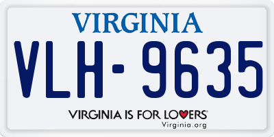 VA license plate VLH9635