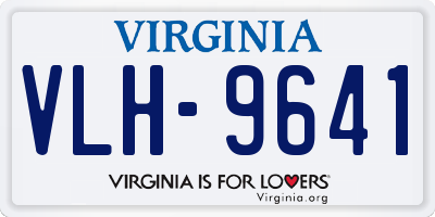 VA license plate VLH9641