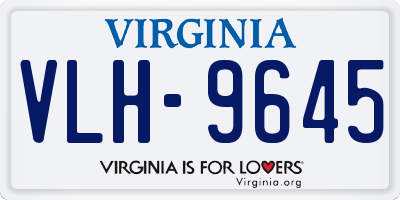 VA license plate VLH9645