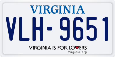 VA license plate VLH9651