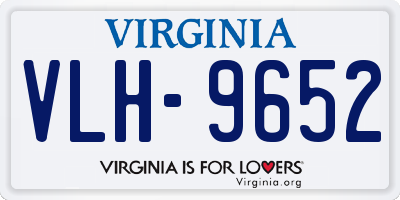 VA license plate VLH9652