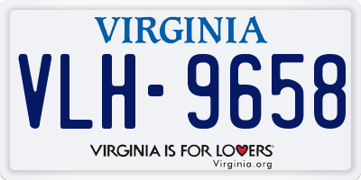 VA license plate VLH9658