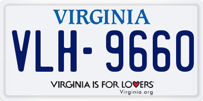 VA license plate VLH9660