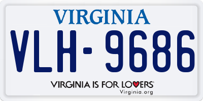 VA license plate VLH9686