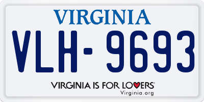 VA license plate VLH9693