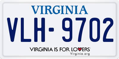 VA license plate VLH9702