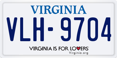 VA license plate VLH9704