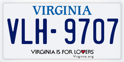 VA license plate VLH9707