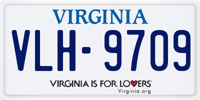VA license plate VLH9709