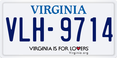 VA license plate VLH9714