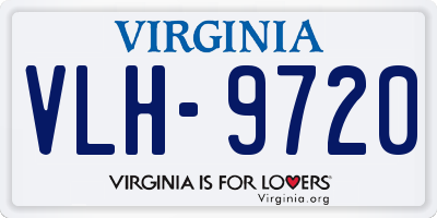 VA license plate VLH9720