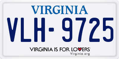 VA license plate VLH9725