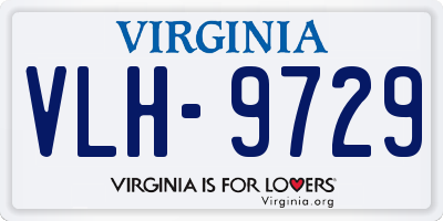 VA license plate VLH9729