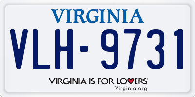 VA license plate VLH9731