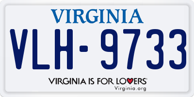 VA license plate VLH9733