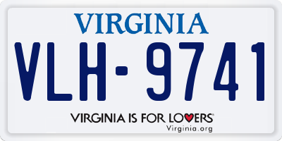 VA license plate VLH9741