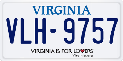 VA license plate VLH9757
