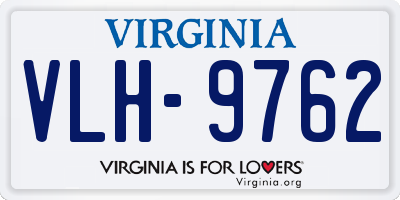 VA license plate VLH9762