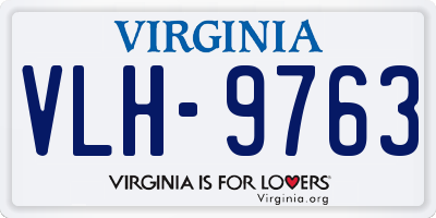 VA license plate VLH9763