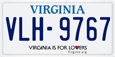 VA license plate VLH9767