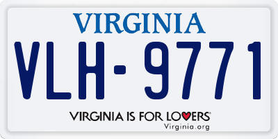 VA license plate VLH9771