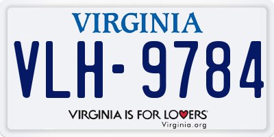 VA license plate VLH9784
