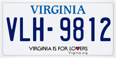 VA license plate VLH9812