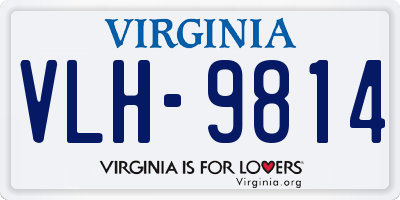 VA license plate VLH9814