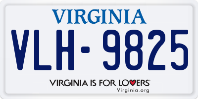 VA license plate VLH9825