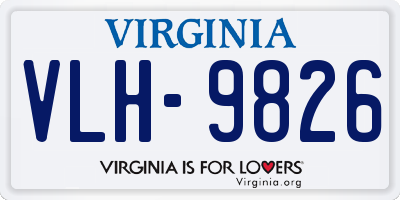 VA license plate VLH9826