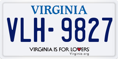 VA license plate VLH9827