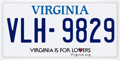 VA license plate VLH9829
