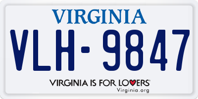 VA license plate VLH9847