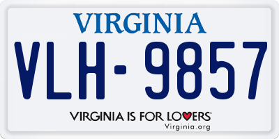 VA license plate VLH9857