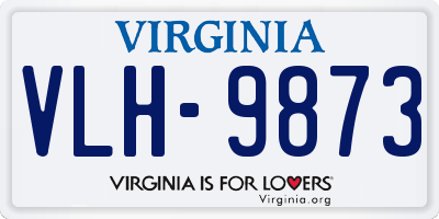 VA license plate VLH9873