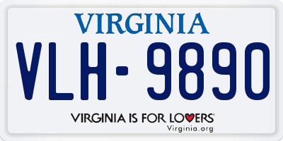 VA license plate VLH9890