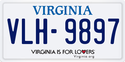 VA license plate VLH9897