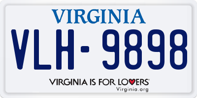 VA license plate VLH9898