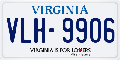 VA license plate VLH9906