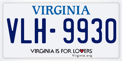 VA license plate VLH9930