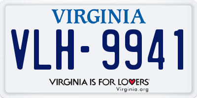 VA license plate VLH9941