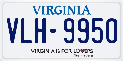 VA license plate VLH9950