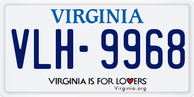 VA license plate VLH9968