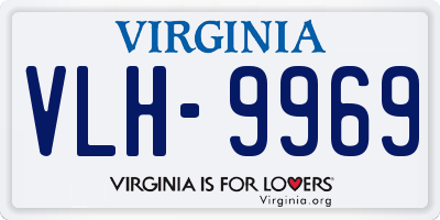 VA license plate VLH9969